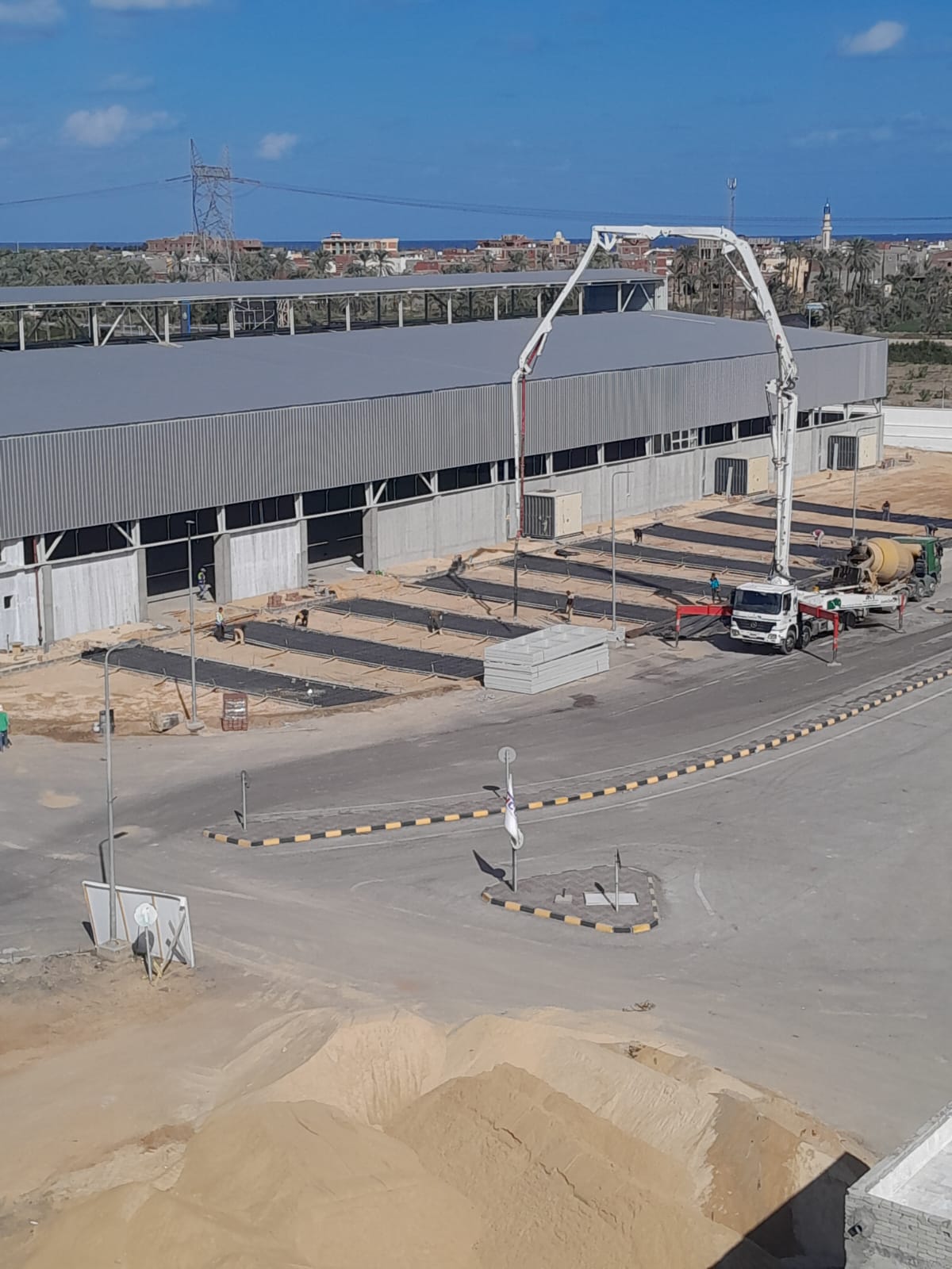 hangar for products at the Black Sand Factories Complex